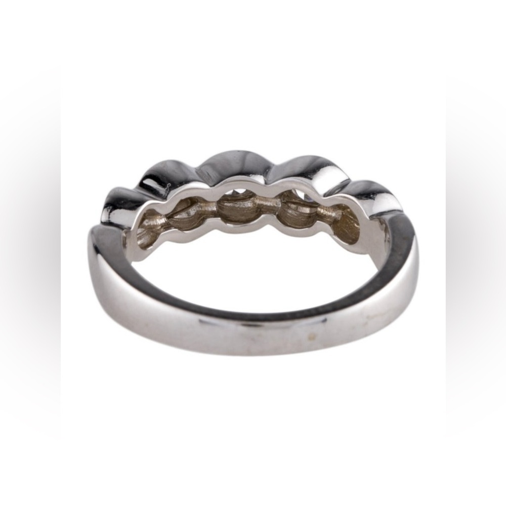 14KT White Gold Natural Diamonds Band - Picture 3 of 10
